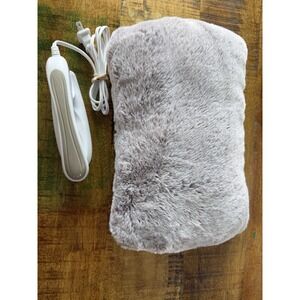 Faux Fur Heating Pad with Hand Sleeve Portable Electric Heated